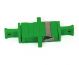Optical fibre thru adaptor SC/A, green
