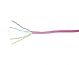 CAT6 cable, U/UTP LAN pink, LSZH, 305m box